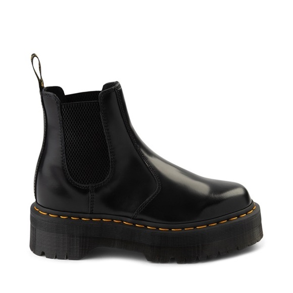 Dr Martens 2976 Quad Platform Chelsea Boots Womens 11 Mens 10 Black Leather New - Picture 7 of 12